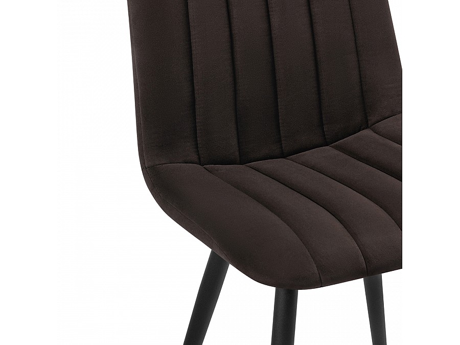 Стул на металлокаркасе Дани коричневый / черный