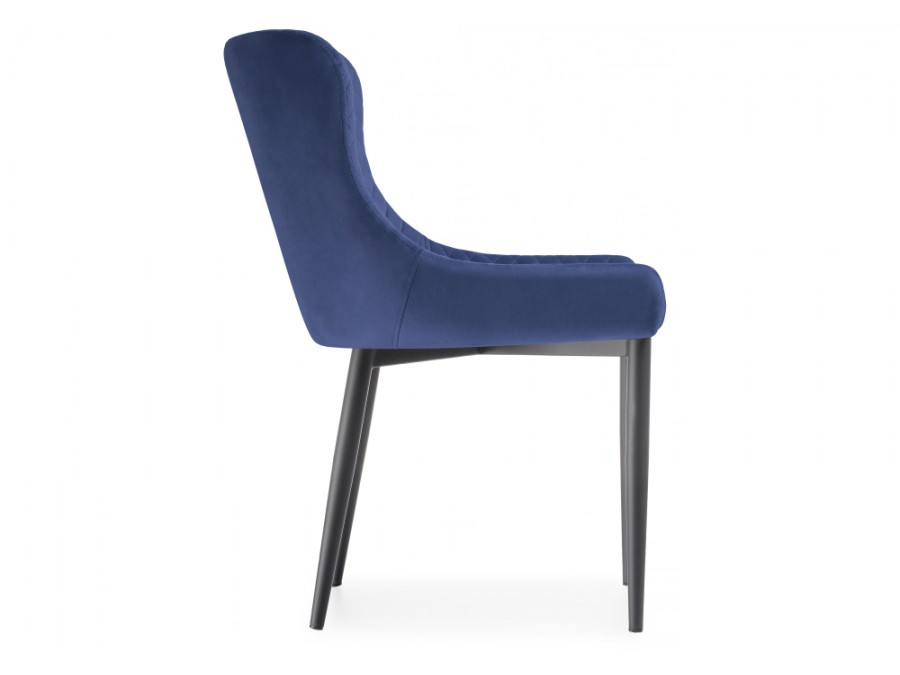 Стул на металлокаркасе Teo dark blue / black