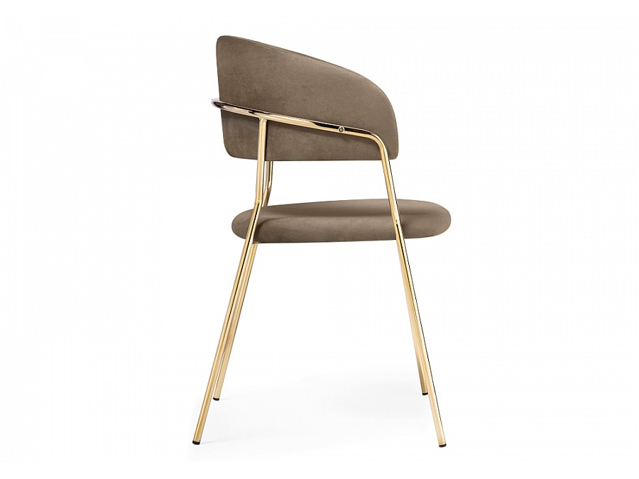 Стул на металлокаркасе Kamelia cappuccino / gold