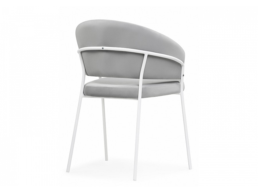 Стул на металлокаркасе Лео серый / белый
