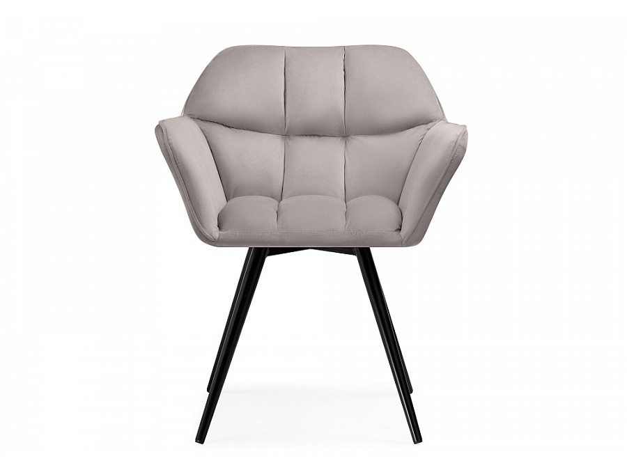 Стул на металлокаркасе Ямес серый / черный глянец