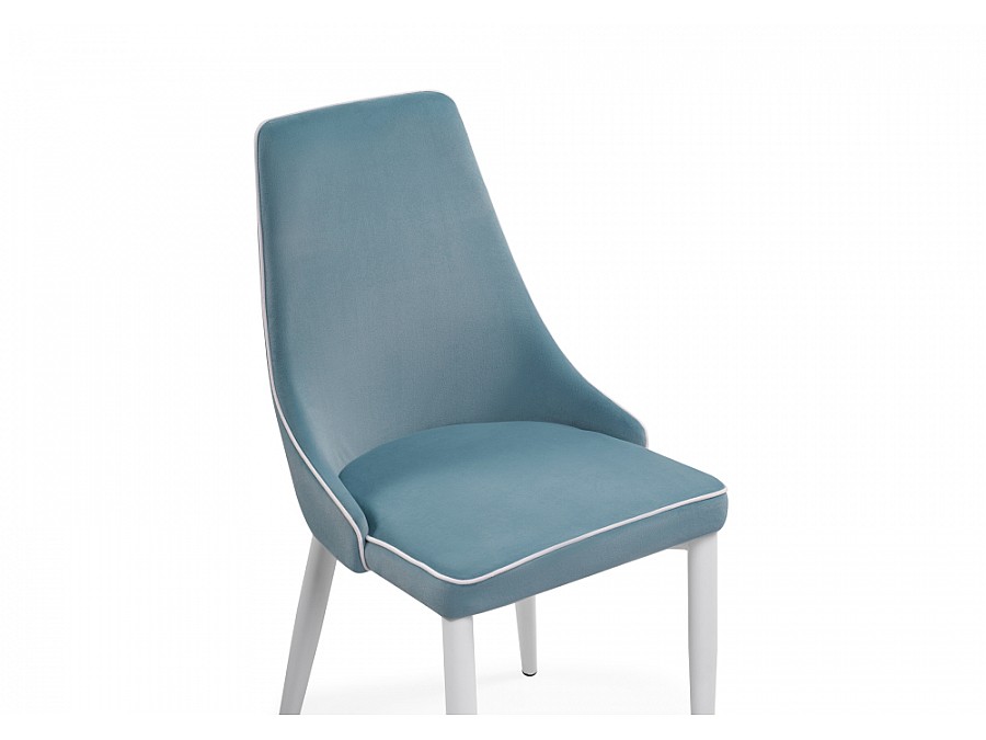 Стул на металлокаркасе Kora 1 light blue / white