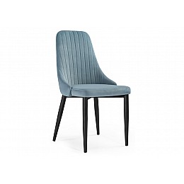 Стул на металлокаркасе Kora light blue / black