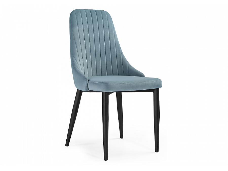 Стул на металлокаркасе Kora light blue / black