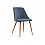 Стул на металлокаркасе Morgan blue / wood