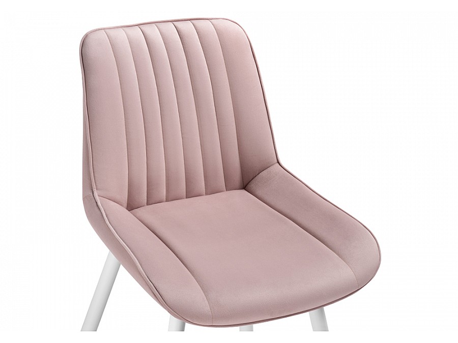Стул на металлокаркасе Седа розовый / белый