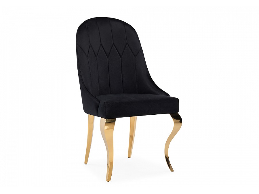 Стул на металлокаркасе Gustav black / gold