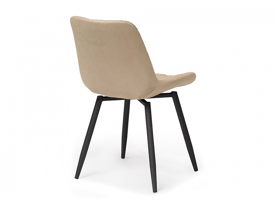 Стул на металлокаркасе Баодин К крутящийся бежевый / черный