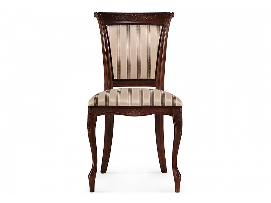 Стул деревянный Амбертин орех / агата полоса серая