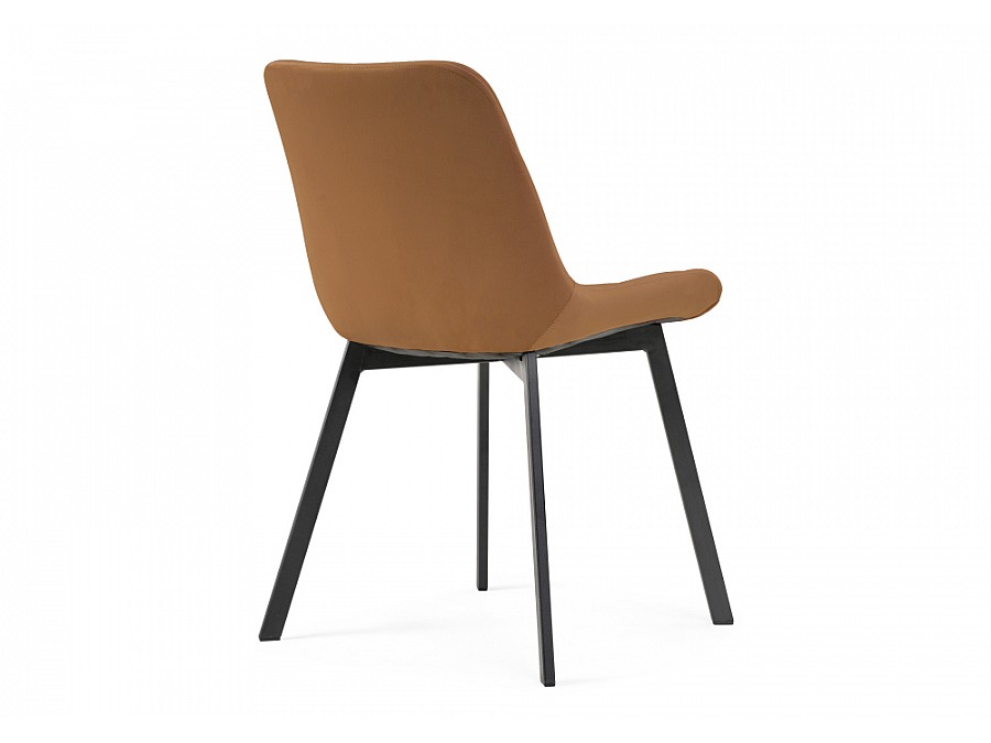 Стул на металлокаркасе Челси кирпичный / черный