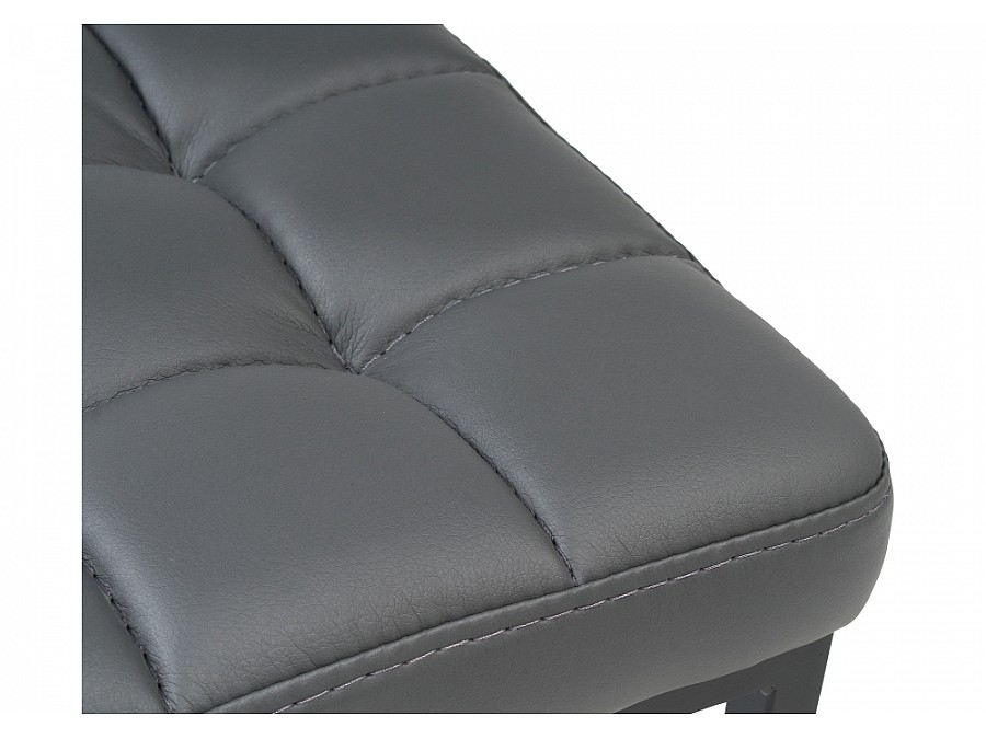 Табурет Байя кожзам темно-серый / черный матовый