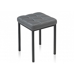 Табурет Байя кожзам темно-серый / черный матовый