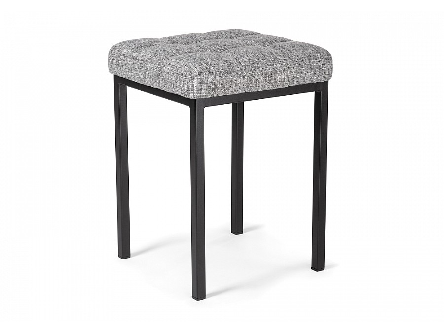 Табурет Байя рогожка графит / черный матовый