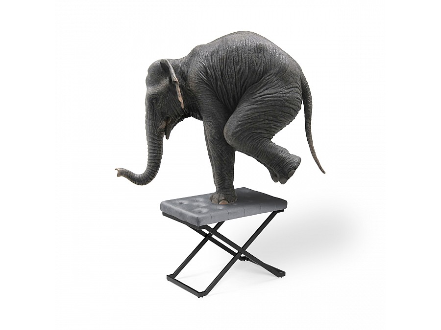 Табурет German dark grey / black