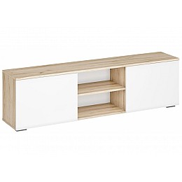 ТВ-тумбы Алетра ТБ01-1600 дуб крафт серый / глянец белый