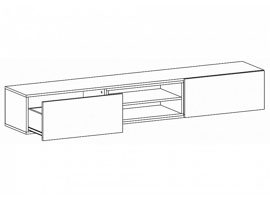 ТВ-тумбы Лонгфорд белый / бетон светлый