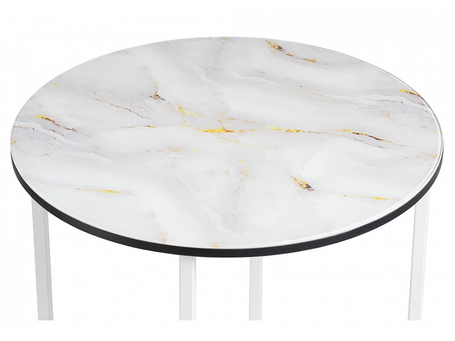 Манеттия стекло мрамор золото / белый