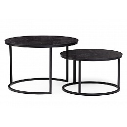 Журнальный стол Плумерия 60,5х39,5(50,5х29,5) черный мрамор / черный