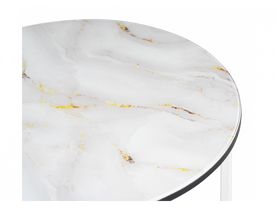 Манеттия стекло мрамор золото / белый