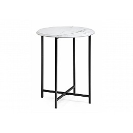 Журнальный стол Грейс мрамор белый / черный