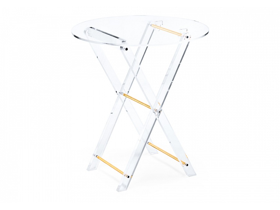 Журнальный стол складной Spirit 40x45 clear / gold