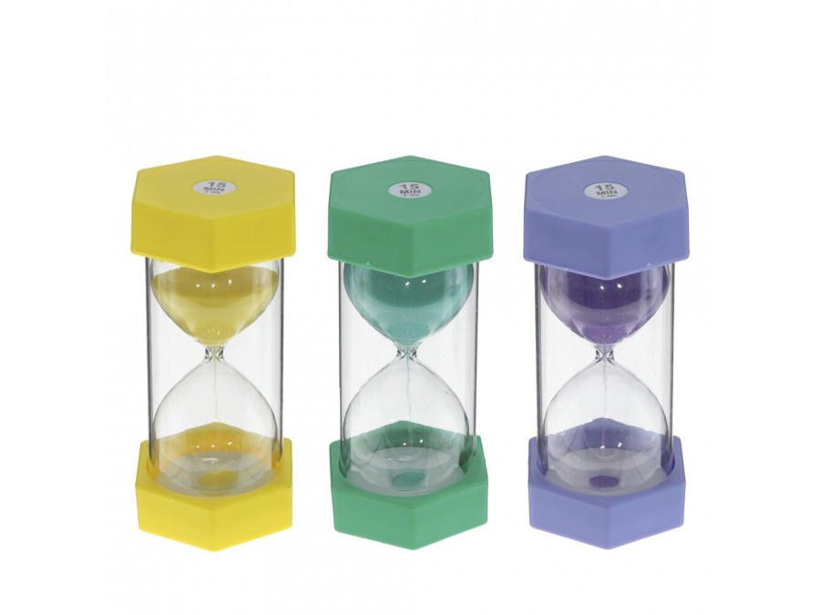 Часы песочные, L6 W6 H13 см, 3в.
