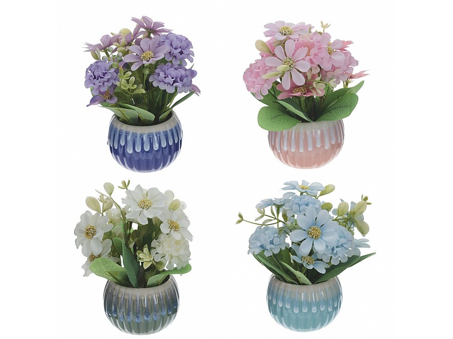 Цветочная композиция, L9 W9 H17 см, 4в.