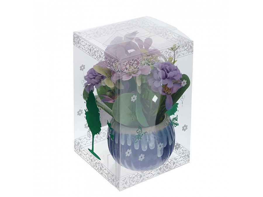 Цветочная композиция, L9 W9 H17 см, 4в.