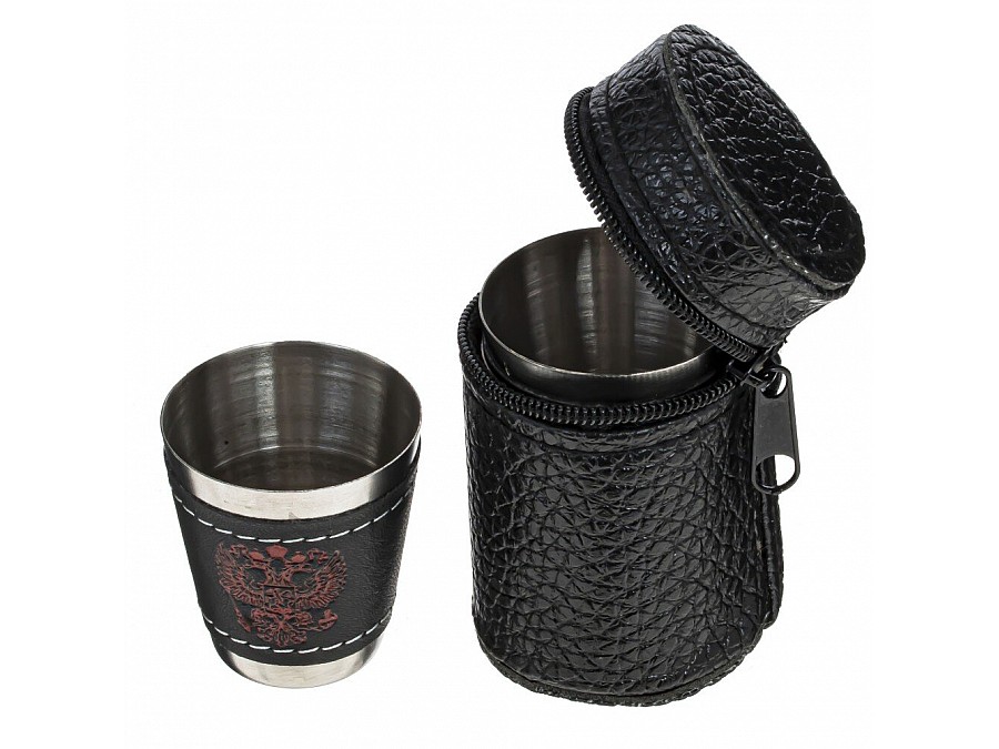 Стопка, набор из 4-х шт. в чехле, 30 мл, L4,5 W4,5 H7,5 см