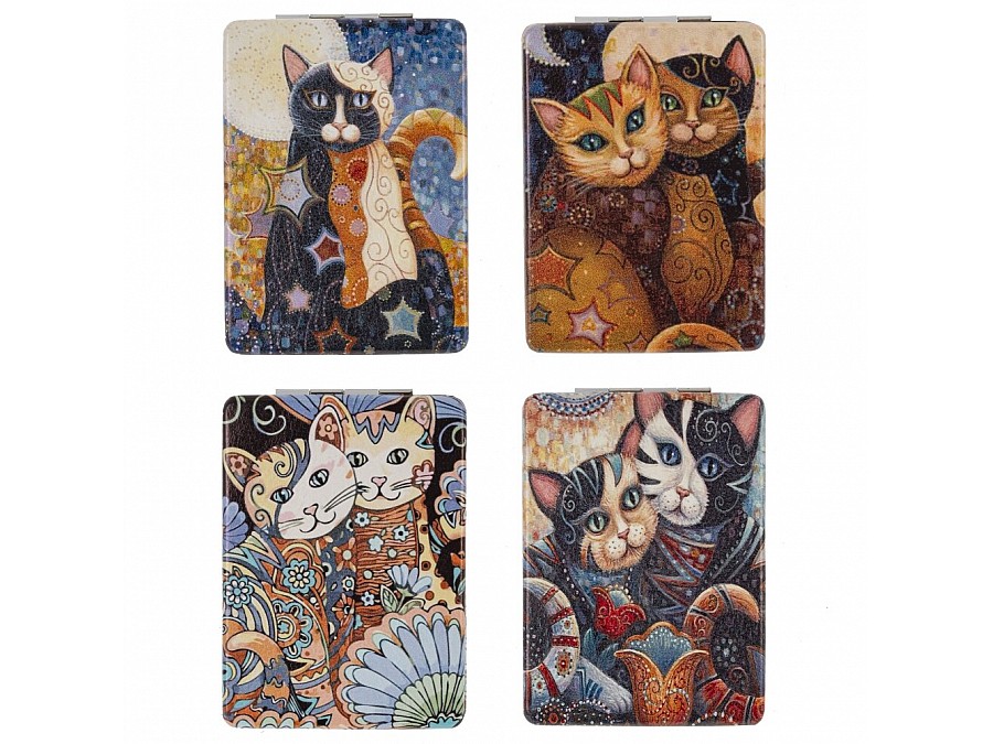 Зеркало карманное, L6 W8,5 H1 см, 4в.