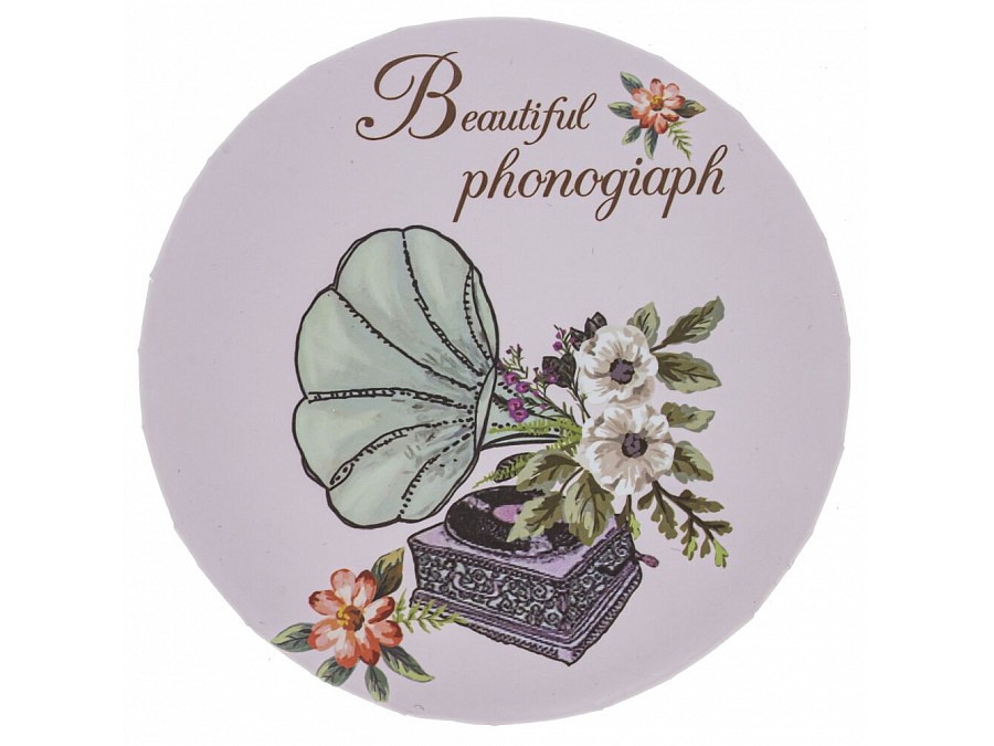 Зеркало карманное, L7 W7 H1 см, 6в.