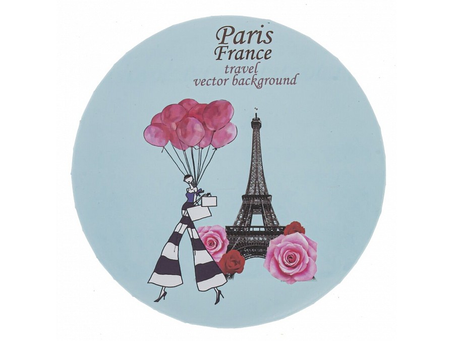 Зеркало карманное, L7 W7 H1 см, 6в.