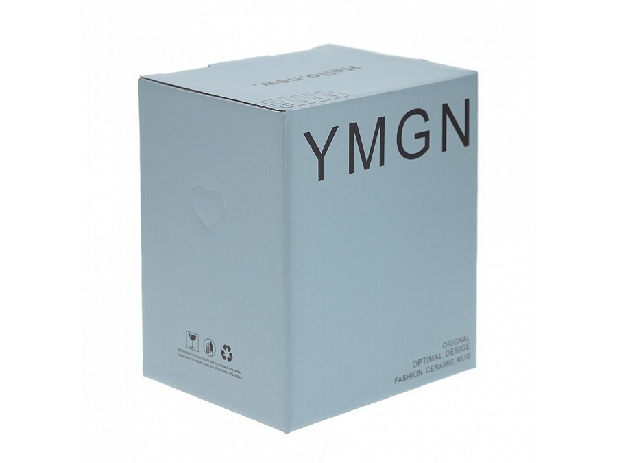 Кружка с крышкой и ложкой, 350 мл, L11,5 W8 H11 см, 4в.