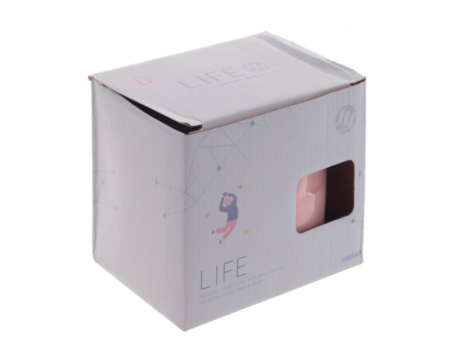 Кружка с крышкой и ложкой, 400 мл, L13 W9,5 H9,5 см, 4в.