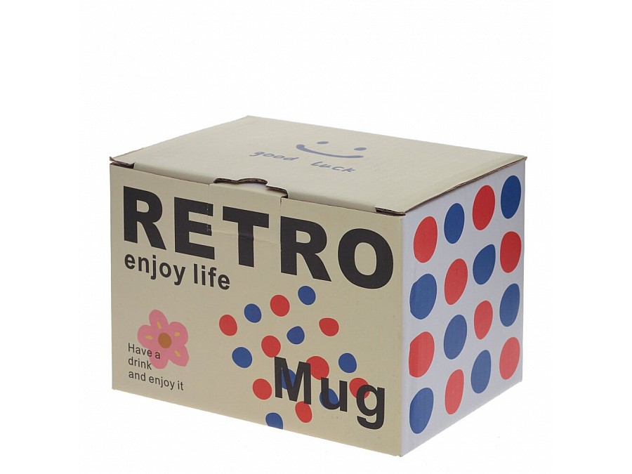 Кружка с блюдцем и ложкой, 350 мл, L14 W9 H8 см, 4в.