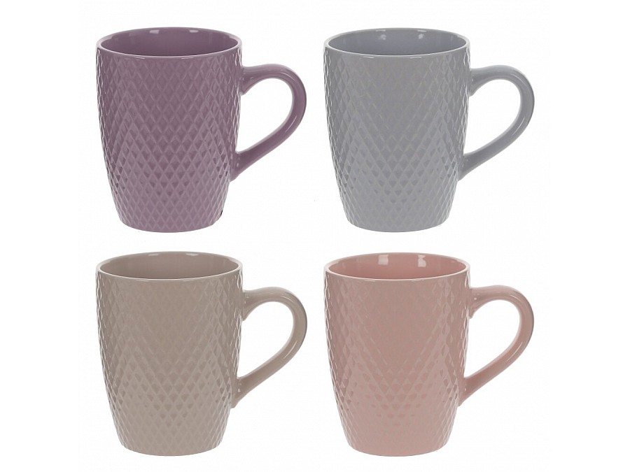 Кружка (кратность 6 шт), 350 мл, L13 W8,5 H11 см, 4в., (сорт 1,2)