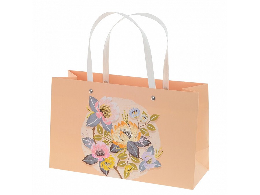 Пакет подарочный (бумага, плотность 210г/м2, блок 12шт), L28 W10 H17 см, 4в.