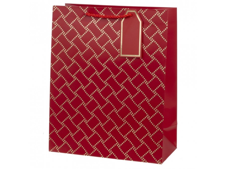 Пакет подарочный (бумага, плотность 210г/м2, блок 12шт), L26 W12 H32 см, 3в.