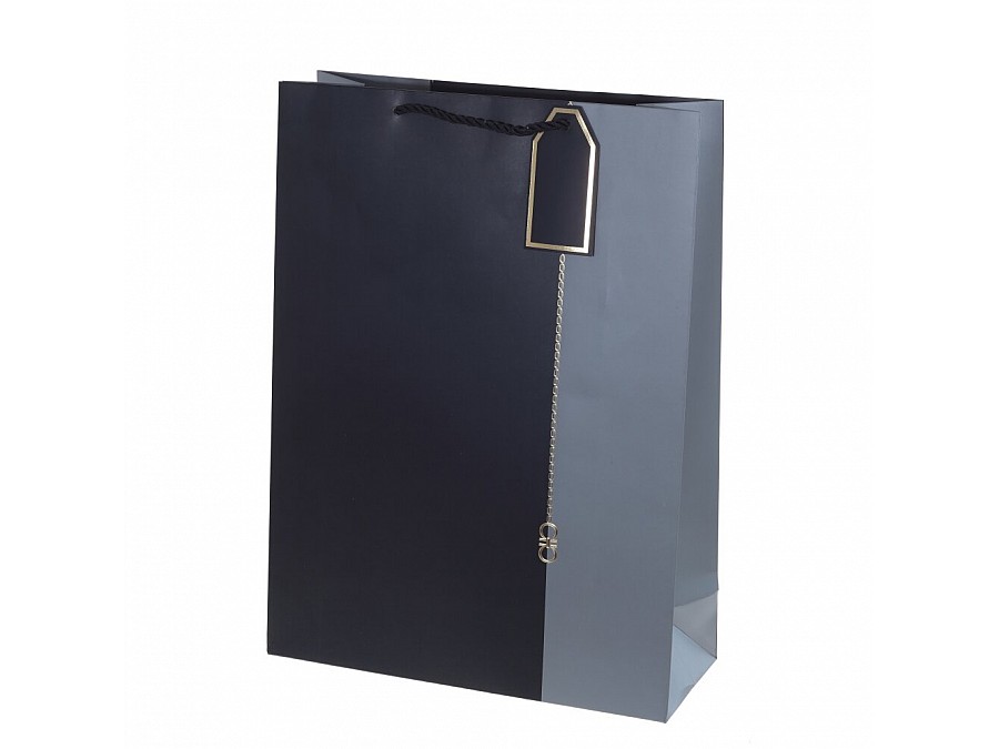 Пакет подарочный (бумага, плотность 210г/м2, блок 12шт), L31 W12 H42 см, 4в.