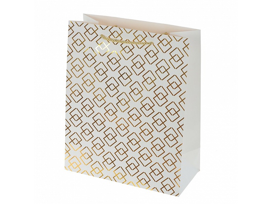 Пакет подарочный (бумага, плотность 210г/м2, блок микс 12шт), L26 W12 H32 см, 4в.