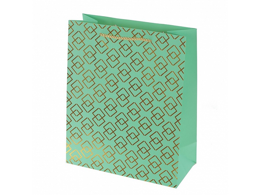 Пакет подарочный (бумага, плотность 210г/м2, блок микс 12шт), L26 W12 H32 см, 4в.