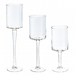 Подсвечник, набор из 3-х шт, L23 W7,5 H30,5 см