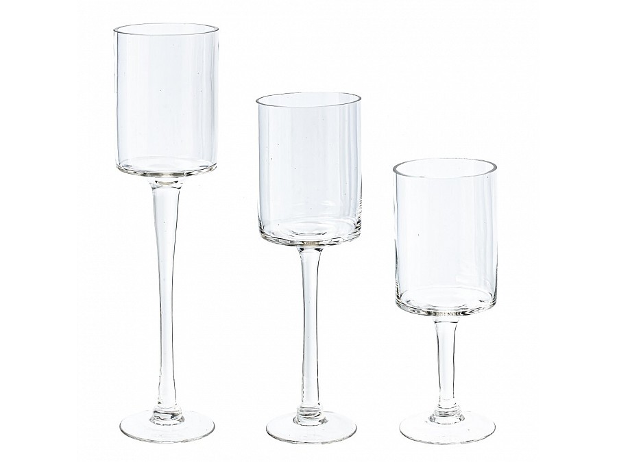 Подсвечник, набор из 3-х шт, L23 W7,5 H30,5 см