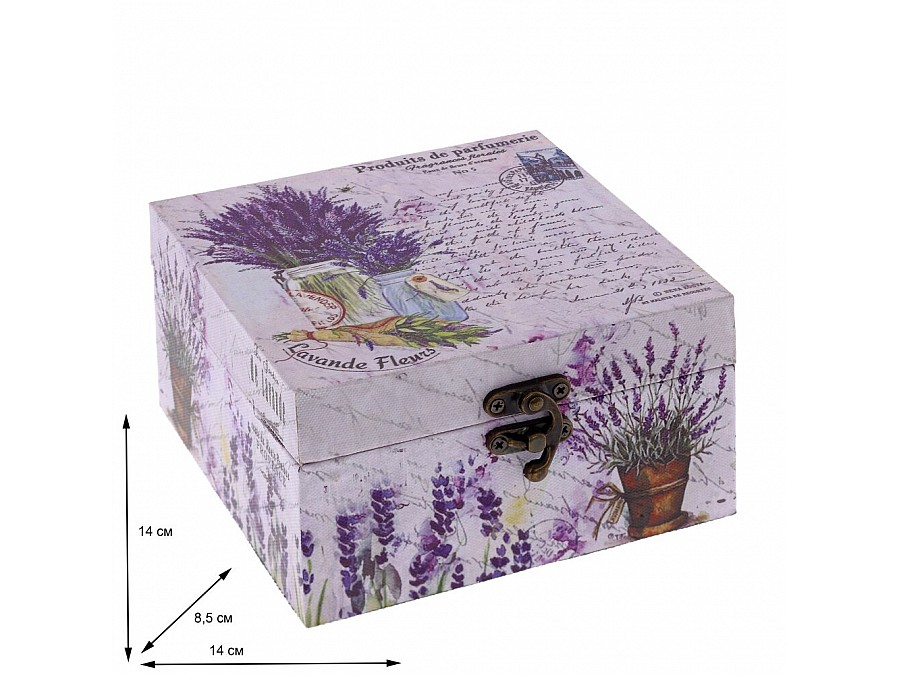 Шкатулка, L14 W14 H8 см