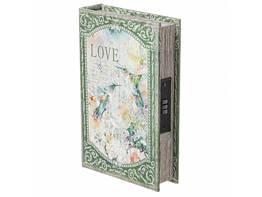 Шкатулка-книга с кодовым замком, L16 W5 H24 см