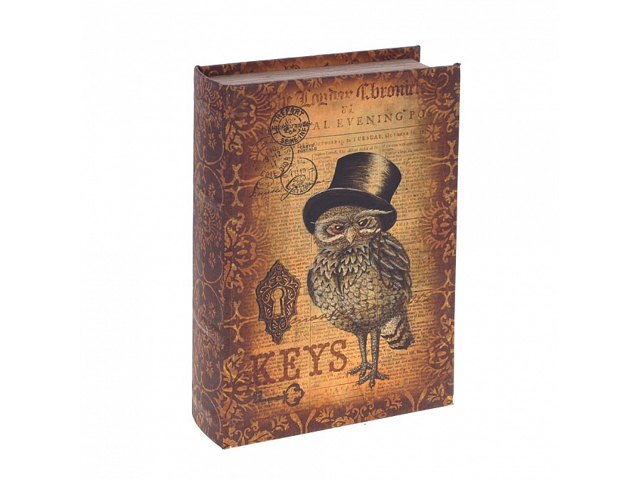 Шкатулка-книга с кодовым замком, L18 W7 H27 см