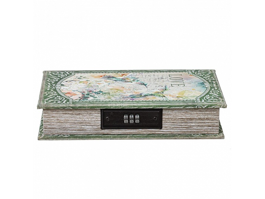 Шкатулка-книга с кодовым замком, L16 W5 H24 см