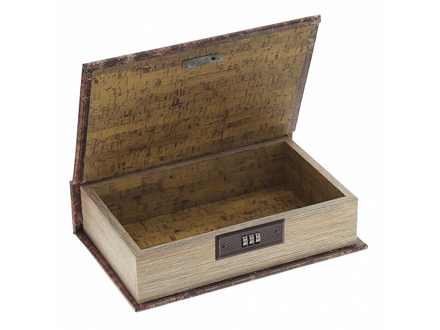 Шкатулка-книга с кодовым замком, L18 W7 H27 см