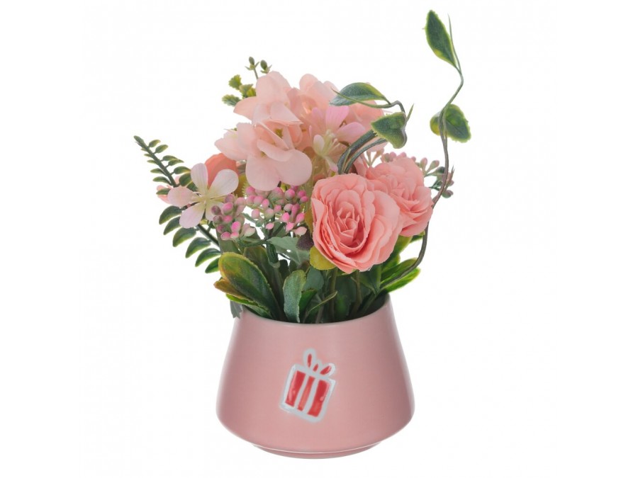 Цветочная композиция, L19 W15,5 H20,5 см, 4в.