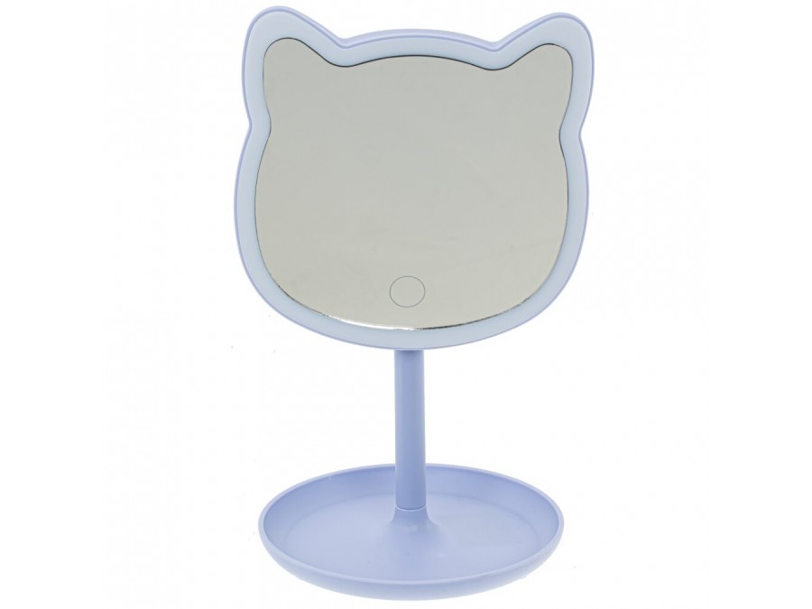 Зеркало настольное (подсветка, 3xААА не прилаг), L15 W14,5 H28 см